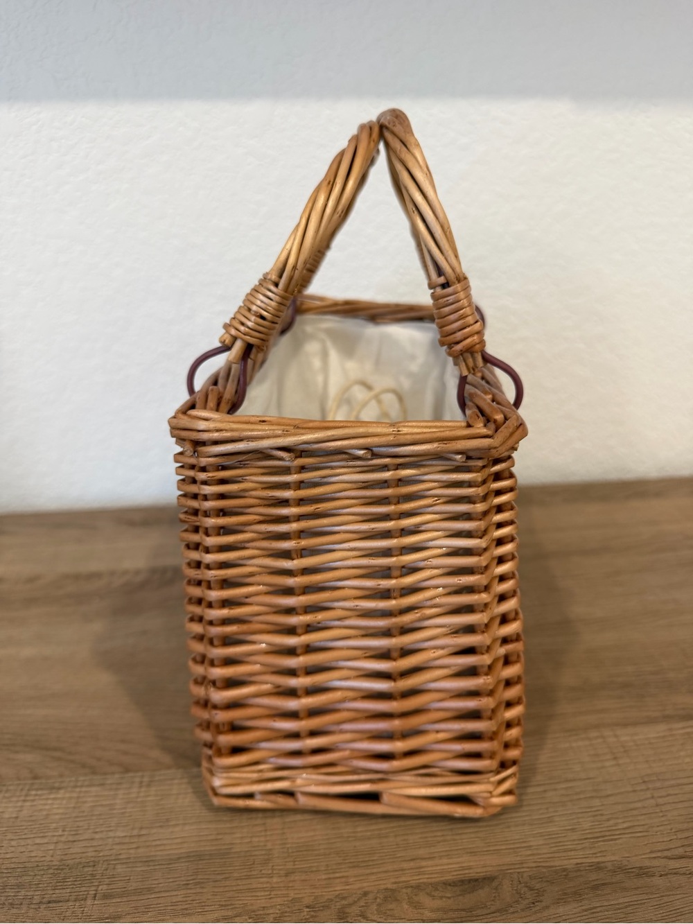 Woven Rattan Bag in Natural Brown - Picture 2 of 6